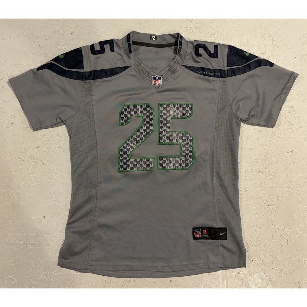 Nike‎ On Field Seattle Seahawks Richard Sherman Jersey Kids Youth Large Gray
